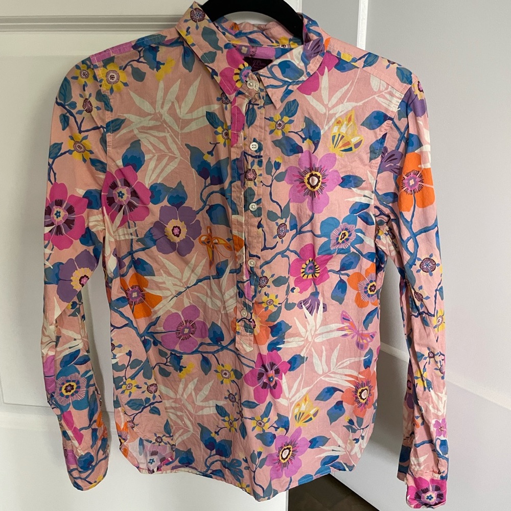 J. Crew x Liberty floral button up shirt size 6